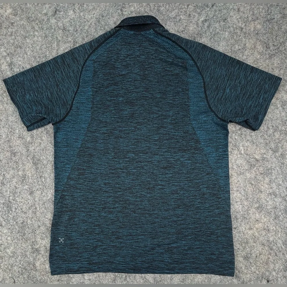 Lululemon |‎ Metal Vent Tech Polo | Baltic Blue / Black | Men’s Size Large